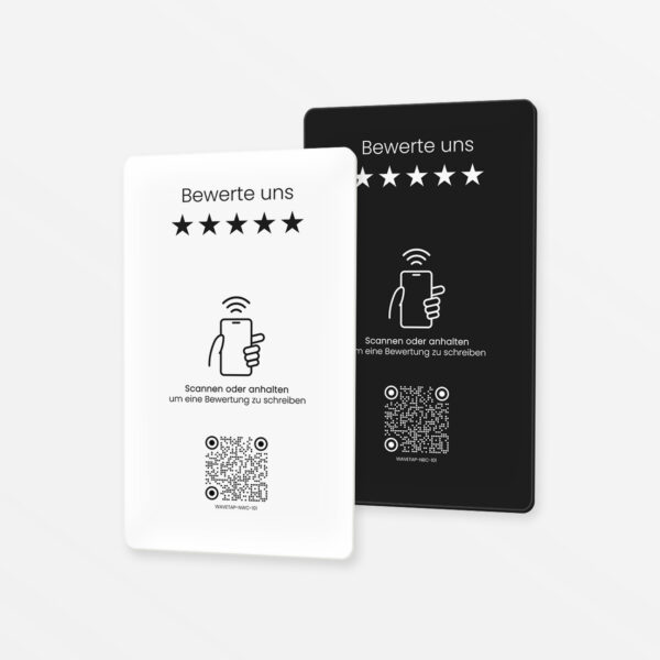 NFC & QR-Code Karte Bewertungsgenerierung