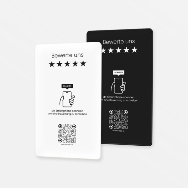 QR Code Karte für Bewertungsgenerierung